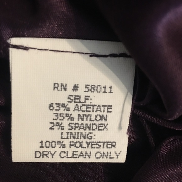 Holt Renfrew David Meister Purple Satin Sheath Cocktail Dress Size 6 - Picture 16 of 16
